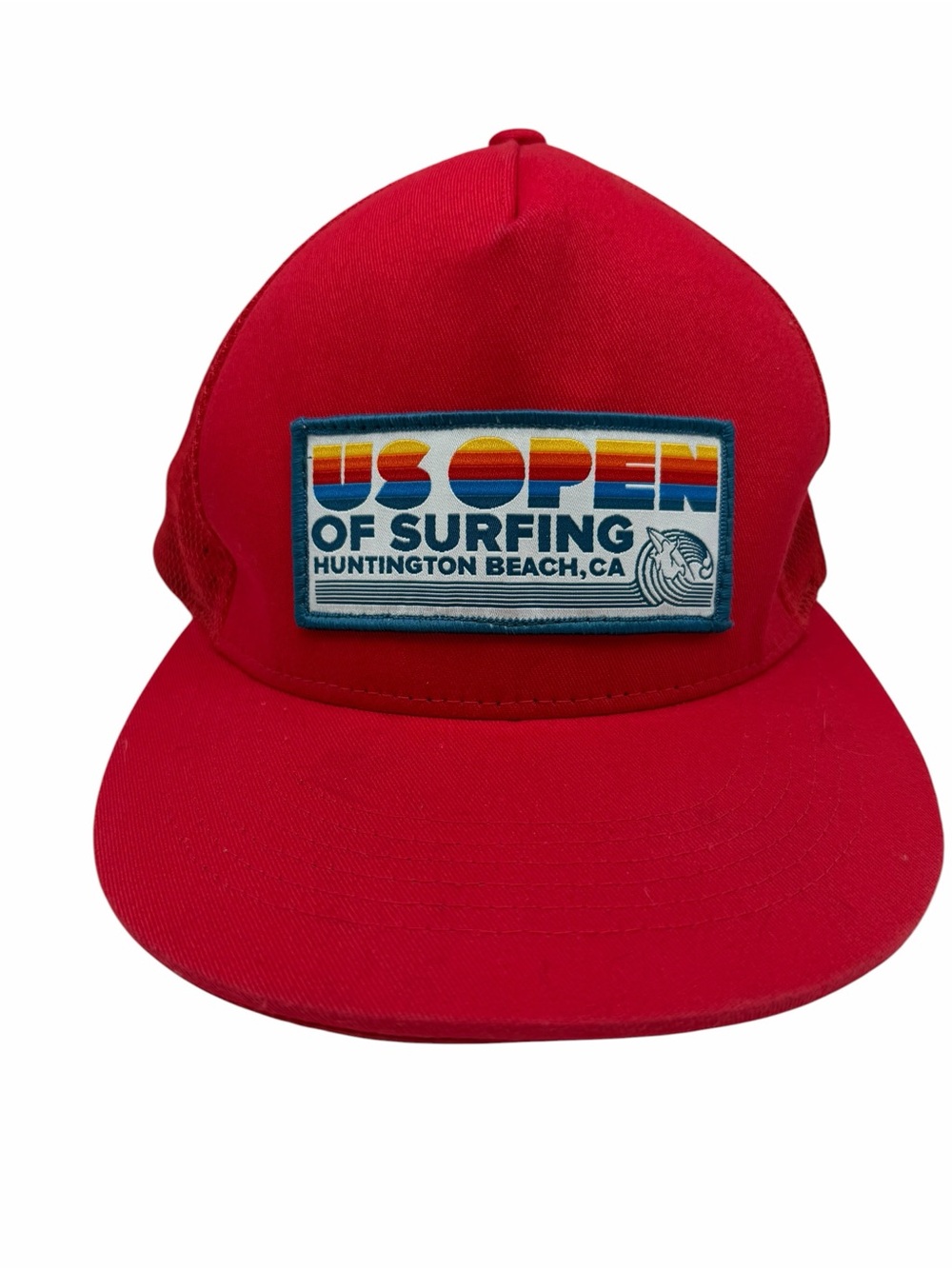 US Open of Surfing Huntington Beach CA Red Trucker Snapback Hat WSL